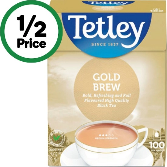 Tetley Gold Brew Tea Bags Pk 100