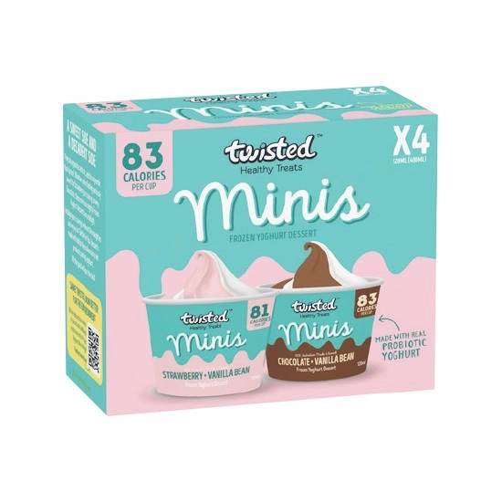 Twisted Frozen Yoghurt Minis Multipack Varieties 480ml Pk 4 – From the Freezer