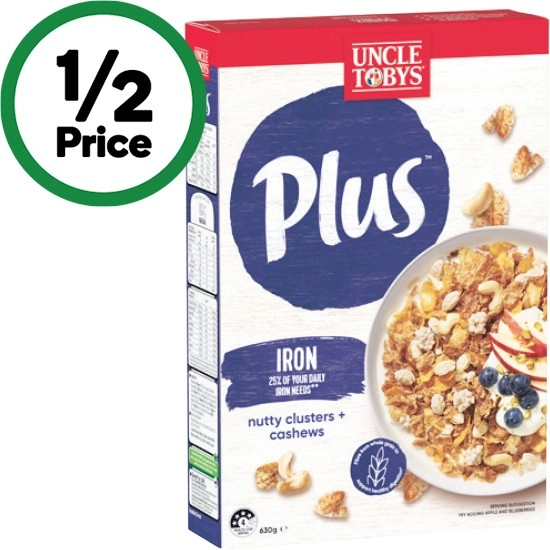 Uncle Toby's Plus Cereal 620-705g