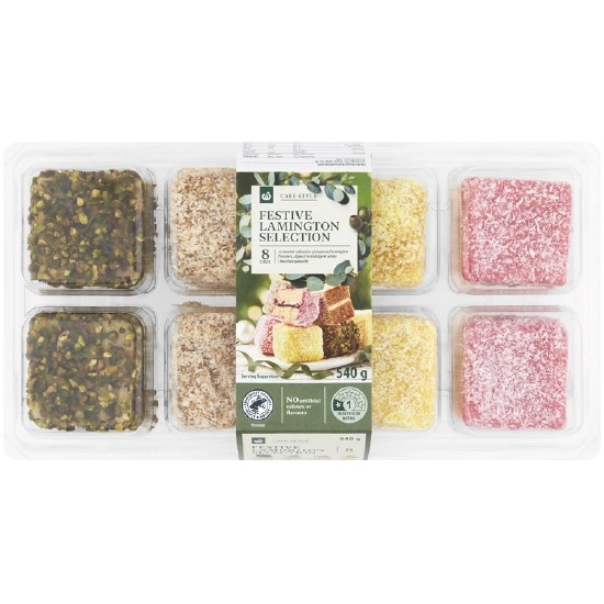 Woolworths Cafe Style Festive Lamington Selection Pk 8