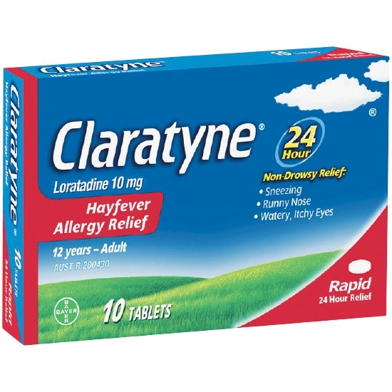 Claratyne Hayfever Allergy Relief Antihistamine Tablets Pk 10†