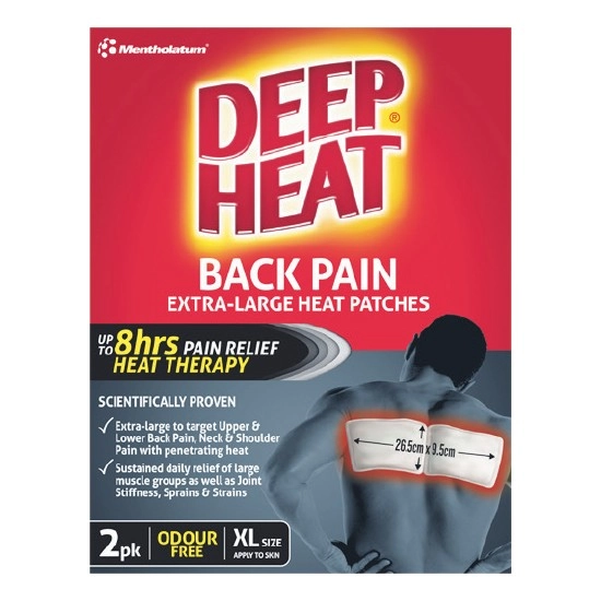 Deep Heat Back Pain Heat Patches Pk 2†