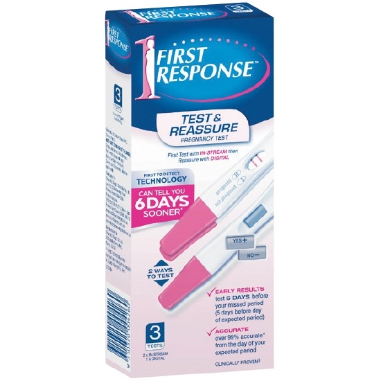 First Response Test & Reassure Pregnancy Test Pk 3