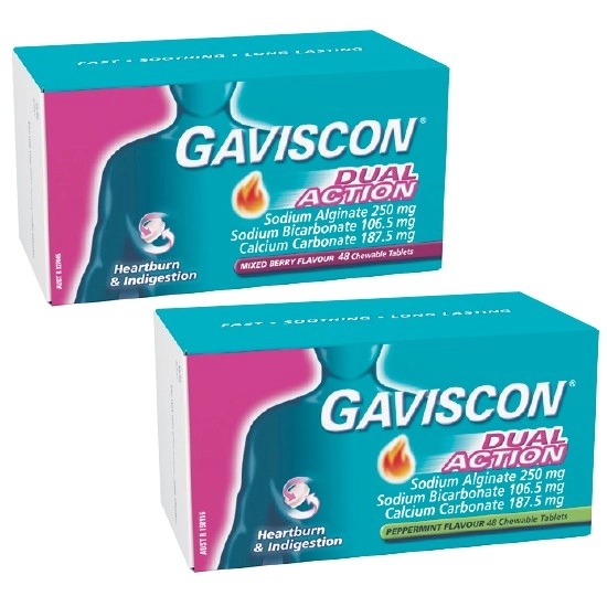 Gaviscon Dual Action Heartburn & Indigestion Pk 48†