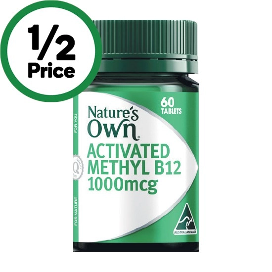 Nature's Own Activated Methyl B12 1000mcg Tablets Pk 60†