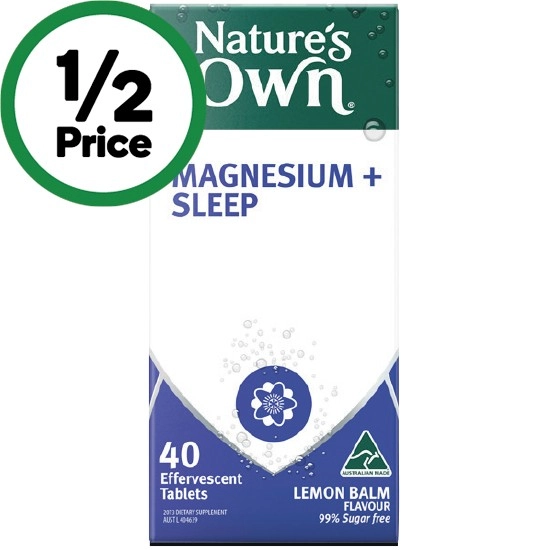 Nature’s Own Magnesium + Sleep Effervescent Tablets Pk 40†