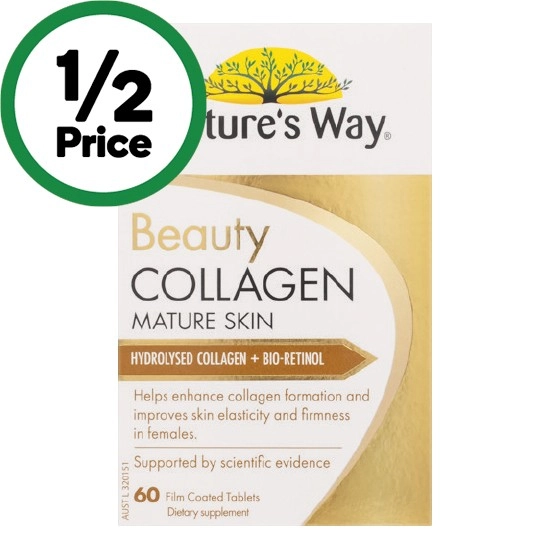 Nature’s Way Beauty Collagen Mature Skin Tablets Pk 60†