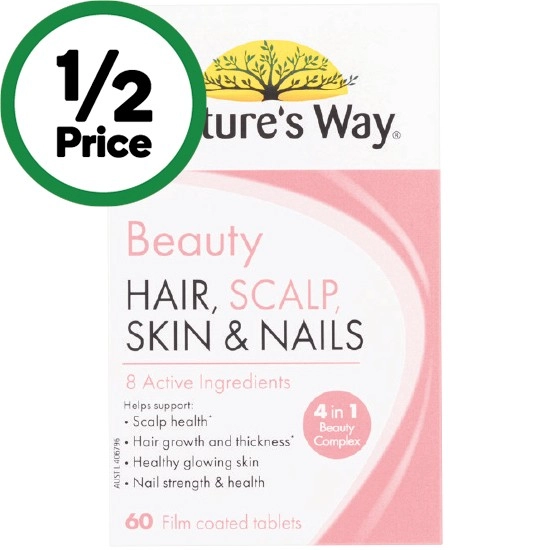 Nature’s Way Hair, Scalp, Skin & Nails Vitamins Pk 60*