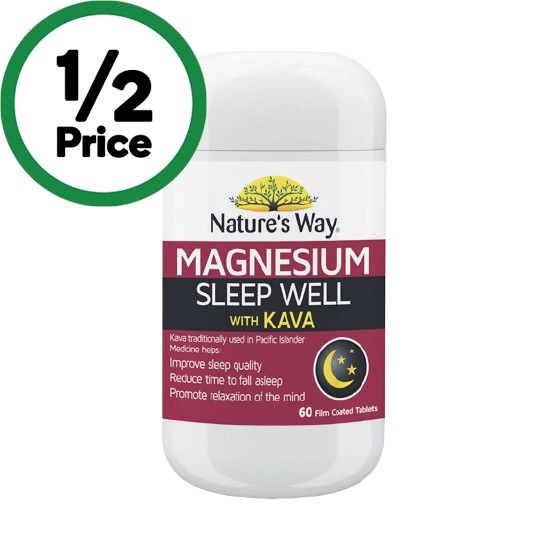 Nature's Way Magnesium Sleep Well With Kava Pk 60†