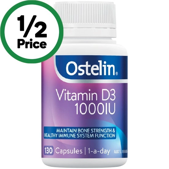 Ostelin Vitamin D 1000IU D3 Capsules Pk 130*