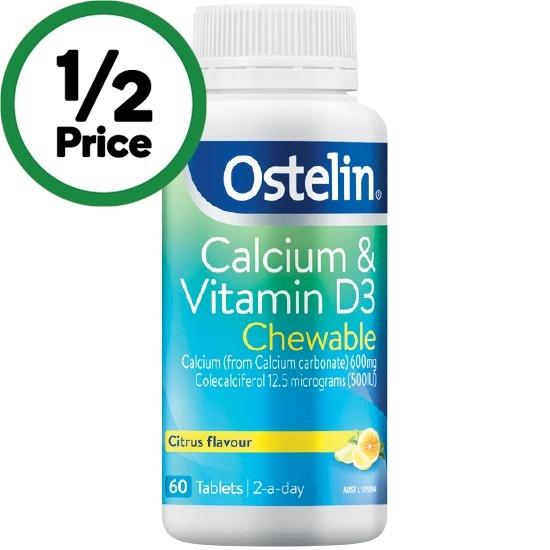 Ostelin Vitamin D & Calcium Chewable Tablets Pk 60*