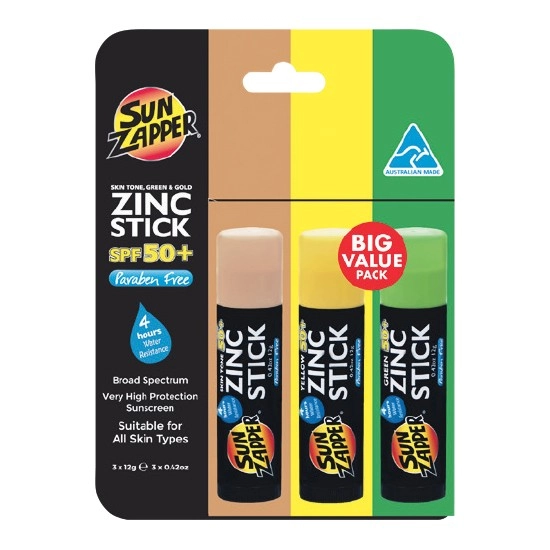 Sun Zapper Zinc Stick SPF50+ Pk 3#