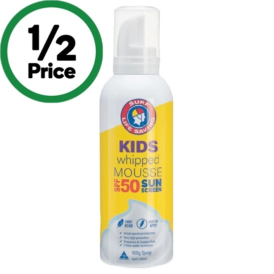 Surf Life Saving Kids Whipped Mousse Sunscreen Spray SPF50+ 160g#