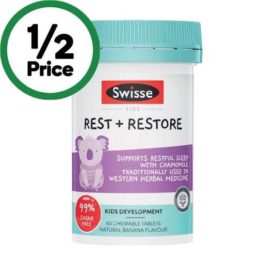 Swisse Kids Rest + Restore Chewable Tablets Pk 60†