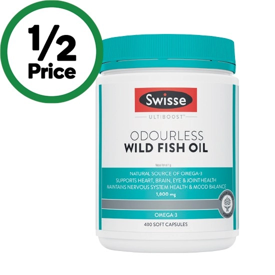 Swisse Ultiboost Odourless Wild Fish Oil Pk 400†