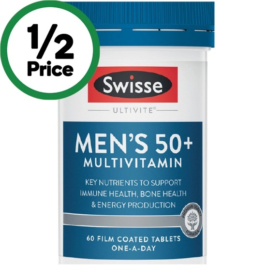 Swisse Ultivite Men's 50+ Multivitamins Tablets Pk 60*