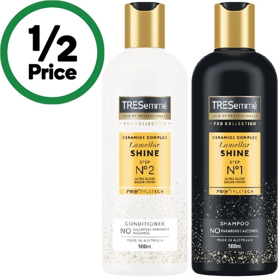 TRESemme Lamellar Shine Shampoo or Conditoner 500ml