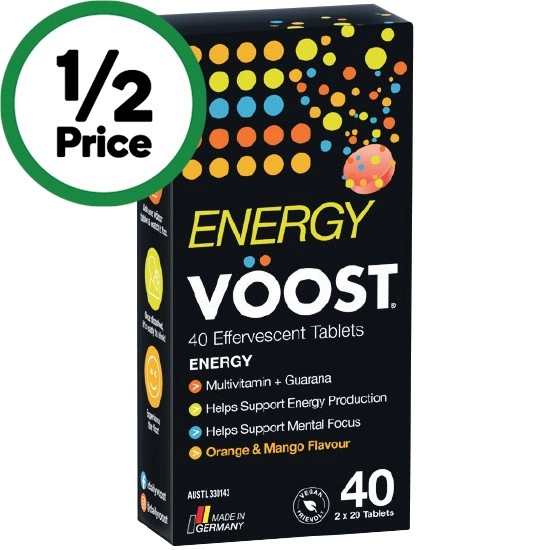 Voost Energy Effervescent Tablets Pk 40†