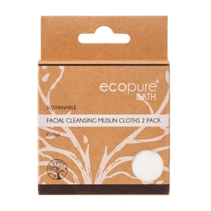 EcoPure Bath Facial Cleansing Muslin Cloth 2 Pack