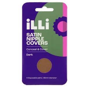 iLLi Satin Nipple Covers Dark 5 Pairs