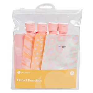 Priceline Travel Pouches 100mL 4 Pack