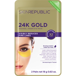 Skin Republic Gold Aquagel Biodegradable Under Eye Patches 2 Pairs