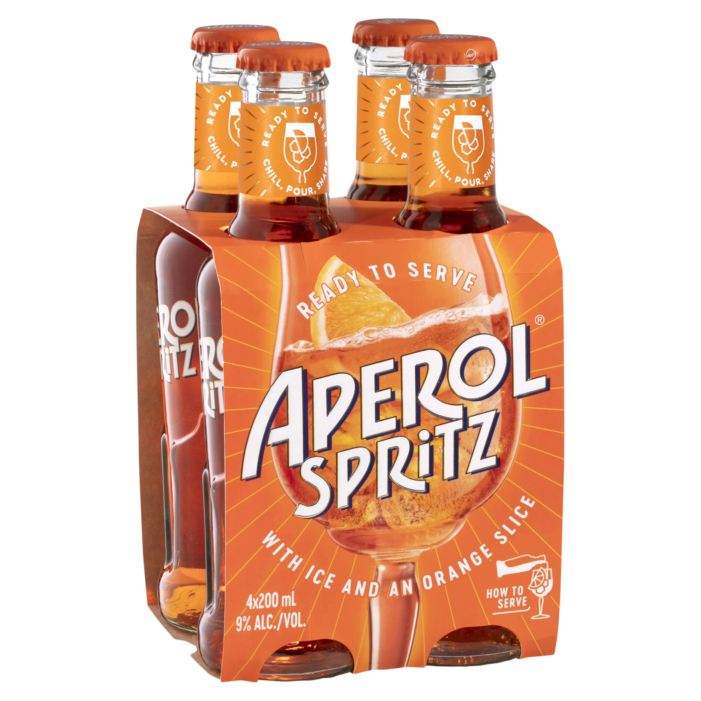 Aperol Spritz Bottles 4x200ml