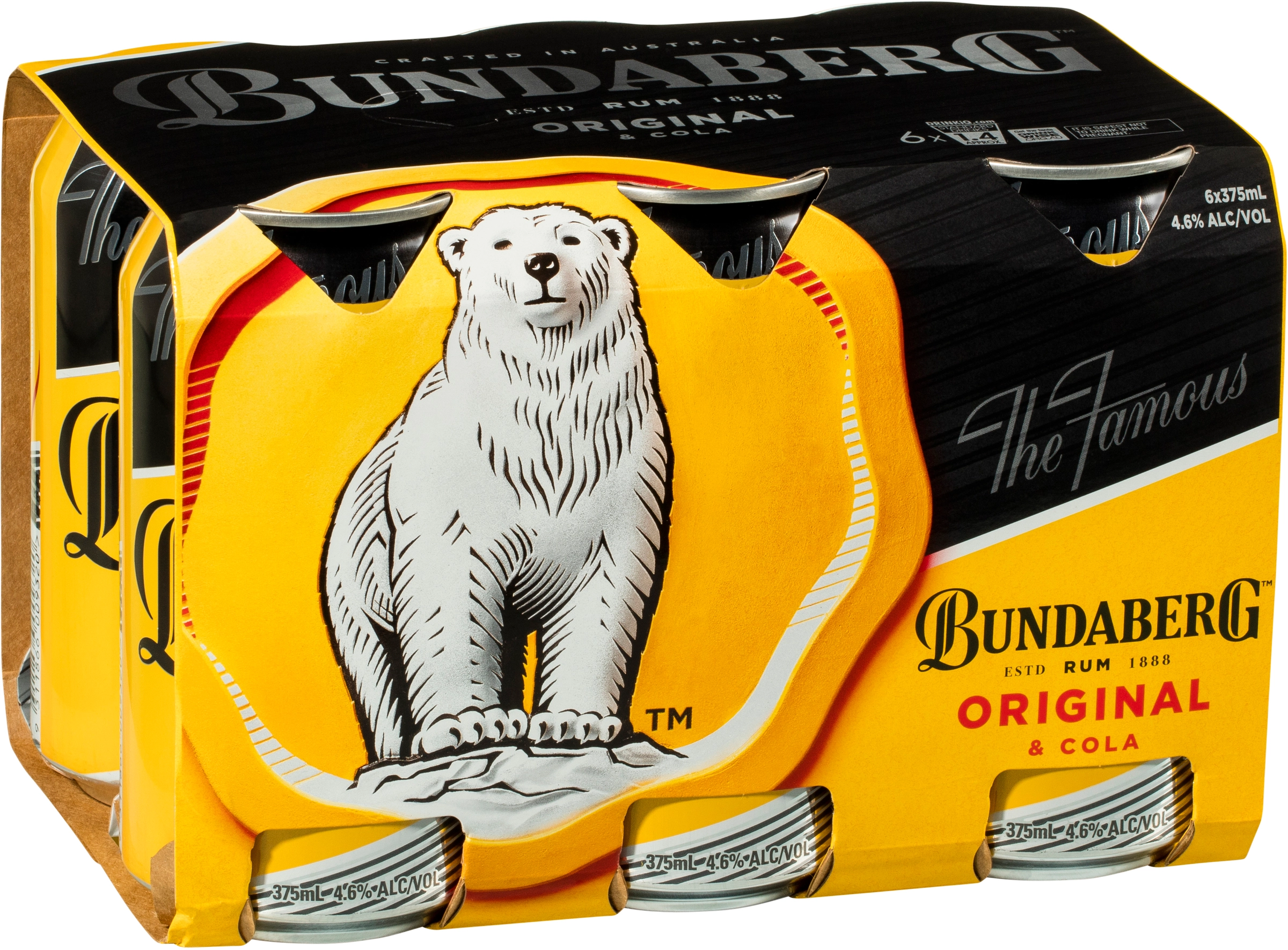 Bundaberg UP & Cola Cans 6x375ml