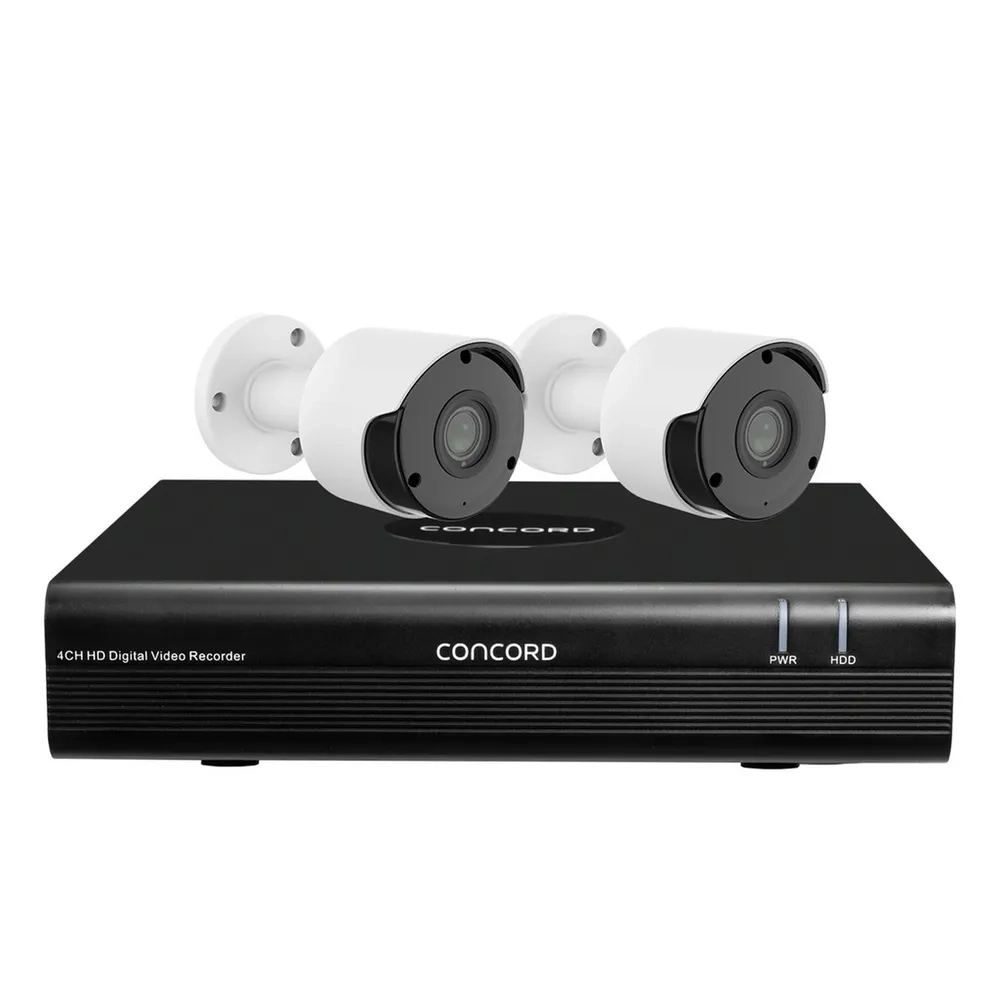 Concord 4CH 1080p HD DVR Kit with 2 x 1080p Bullet Cameras