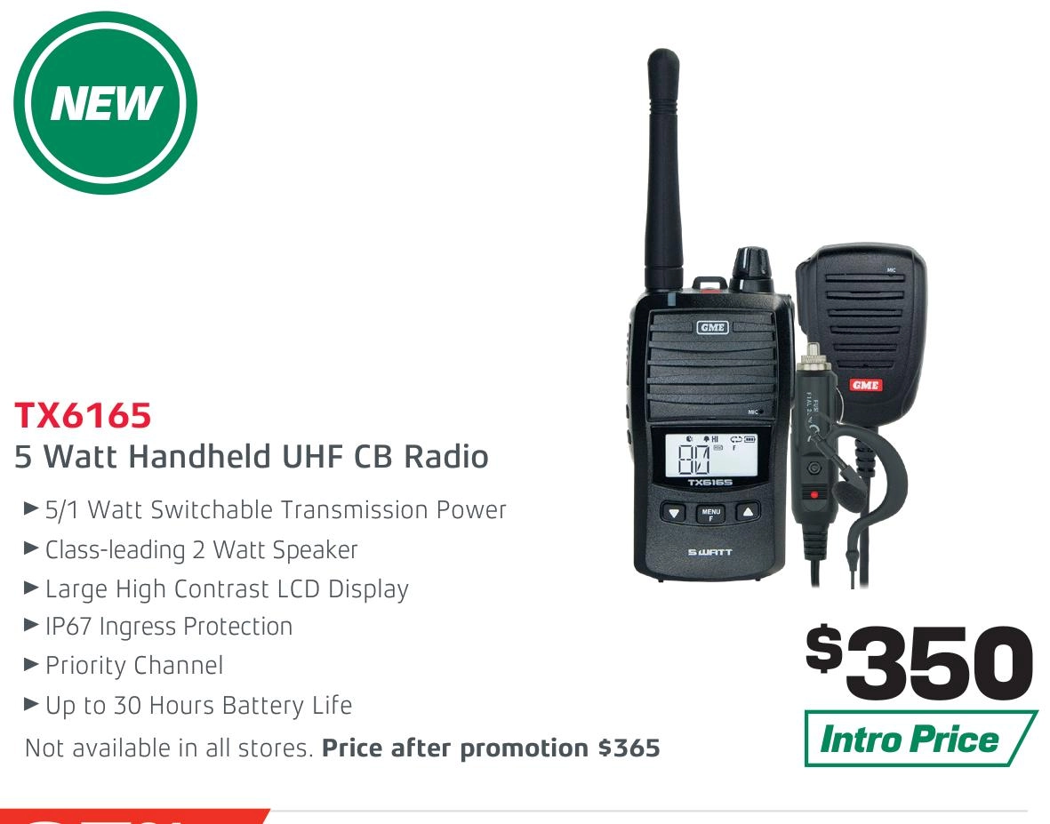 5/1 Watt UHF CB Handheld Radio including Accessories