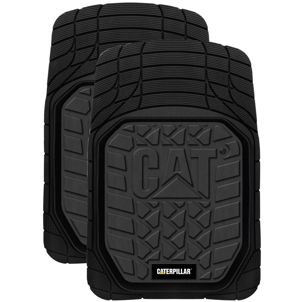 Caterpillar Deep Dish Rubber Floor Mats - CMCATBLKFR