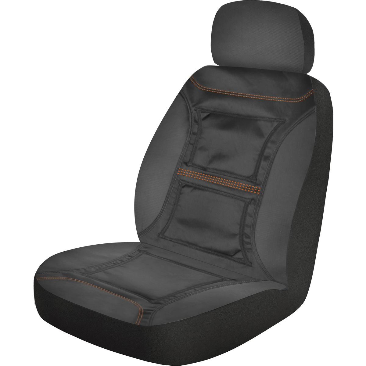 MaxiTrac Front Car Seat Covers Polyester, Black - Pair - MTSCFTPRS30-BK-RS