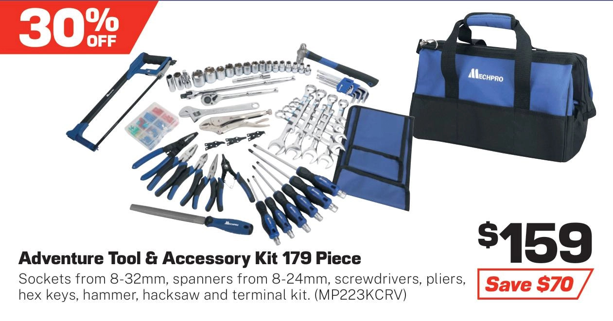 Mechpro 179 Piece Adventure Tool Kit - MP223KCRV