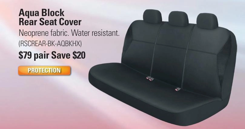 Repco Rear Car Seat Cover Neoprene, Black - Single - RSCREAR-BK-AQBKHX