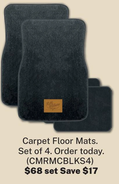 RM Williams Carpet Floor Mat Set Black - CMRMCBLKS4