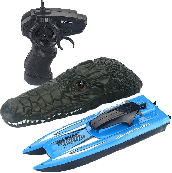 2.4Ghz 1:47 Scale 4 Channel R/C Crocodile Speedboat