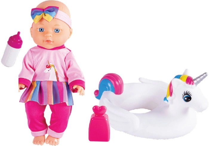 Lunabebe 29cm Baby Doll with Unicorn Floatie