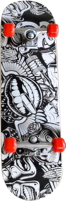 Swifte 31x8“ Skateboard - Clown & Skulls