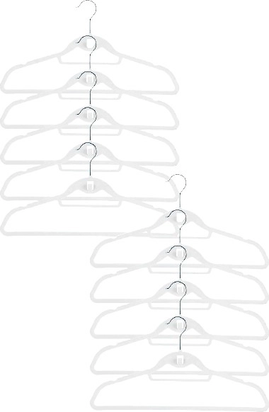 Boxsweden Velvet Hangers 5 Pack, White