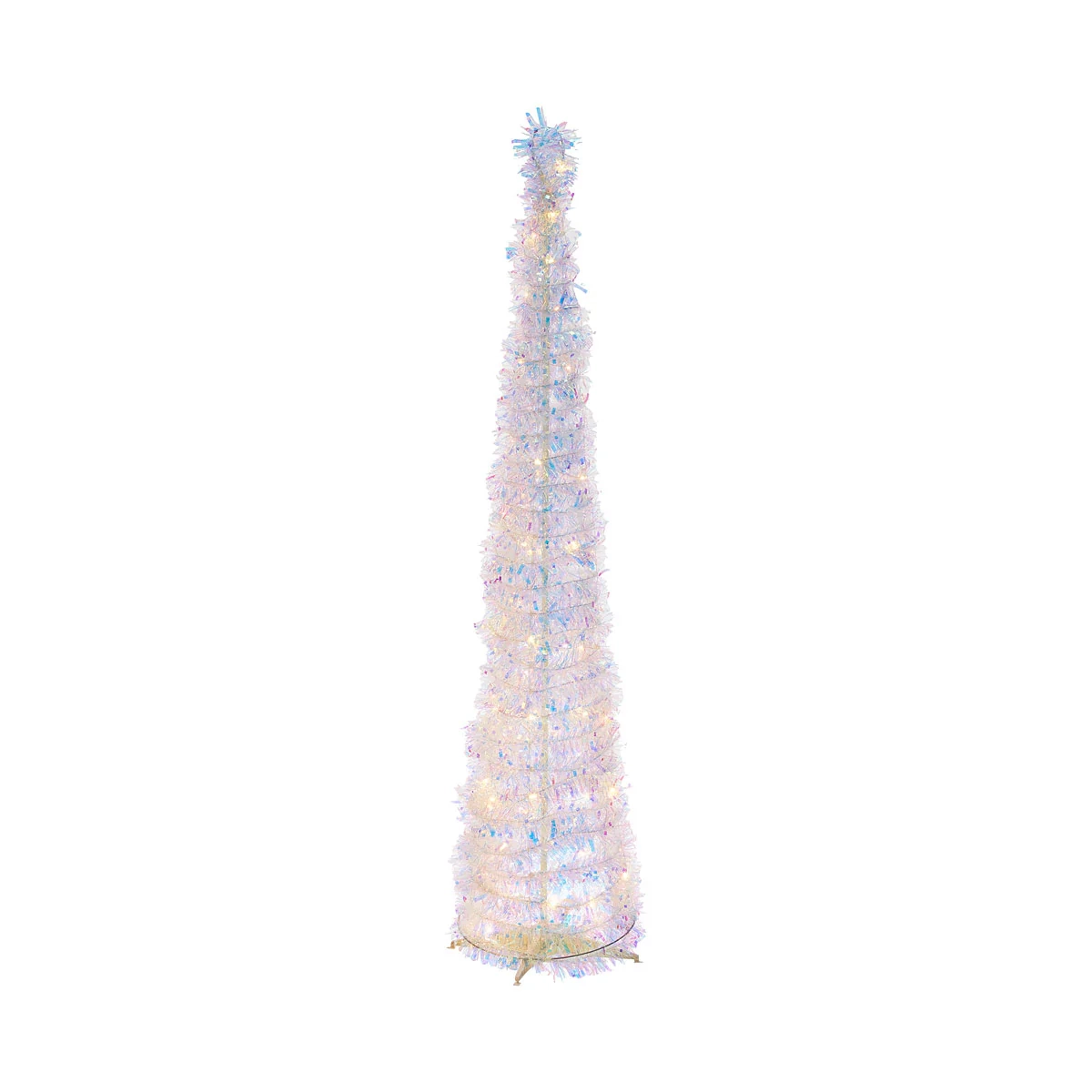 Christmas Battery-Operated Pop-Up Iridescent Tree 150cm