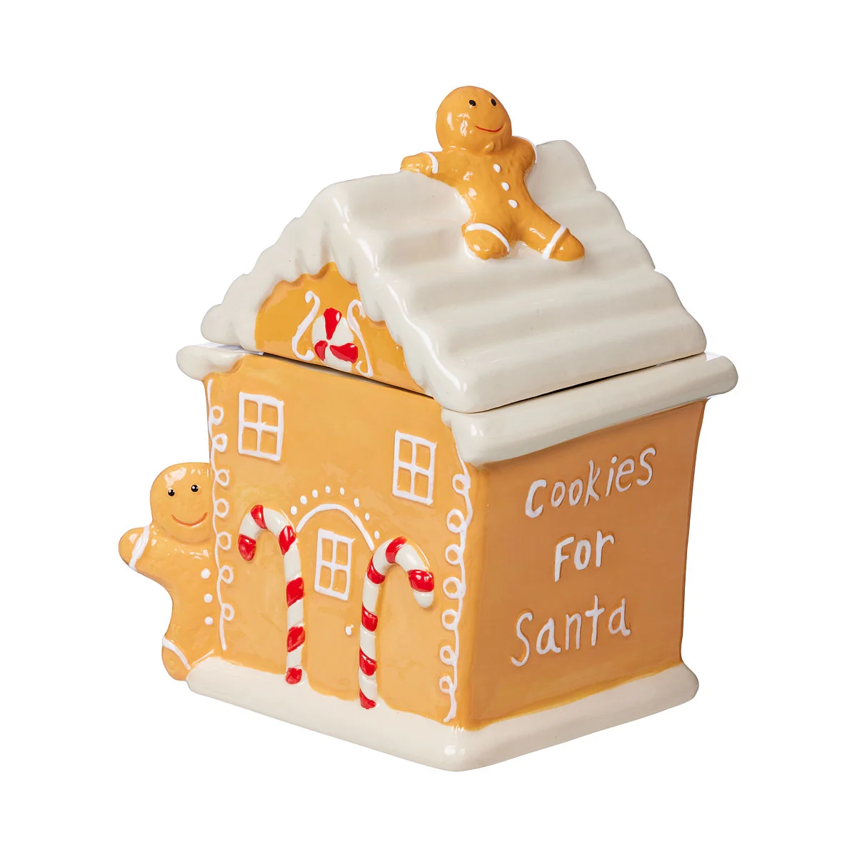 Christmas Dolomite House Cookie Jar