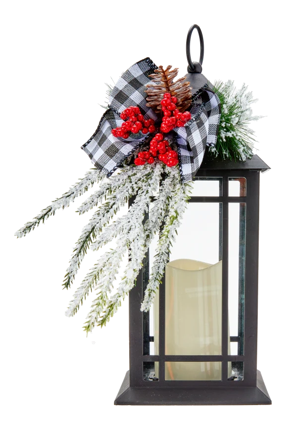 Christmas LED Lantern Festive Trim 32cm