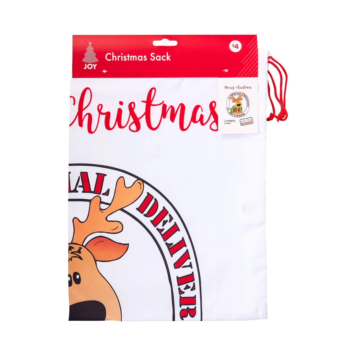 Christmas Polyester Sack Printed Assorted