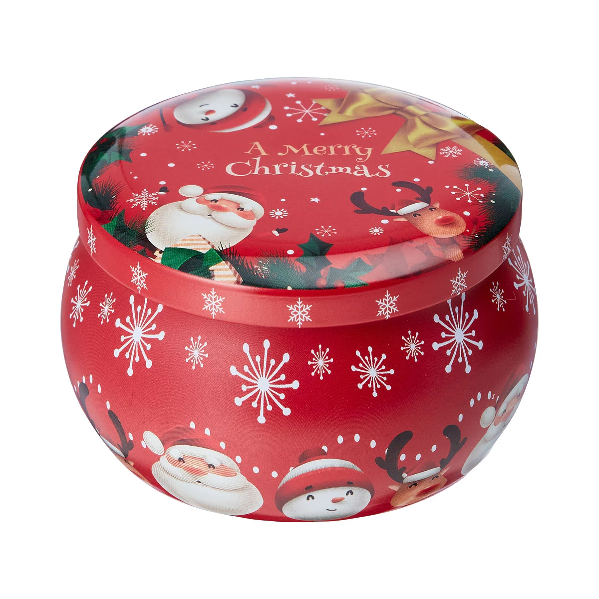 Christmas Printed Tin Candle Assorted