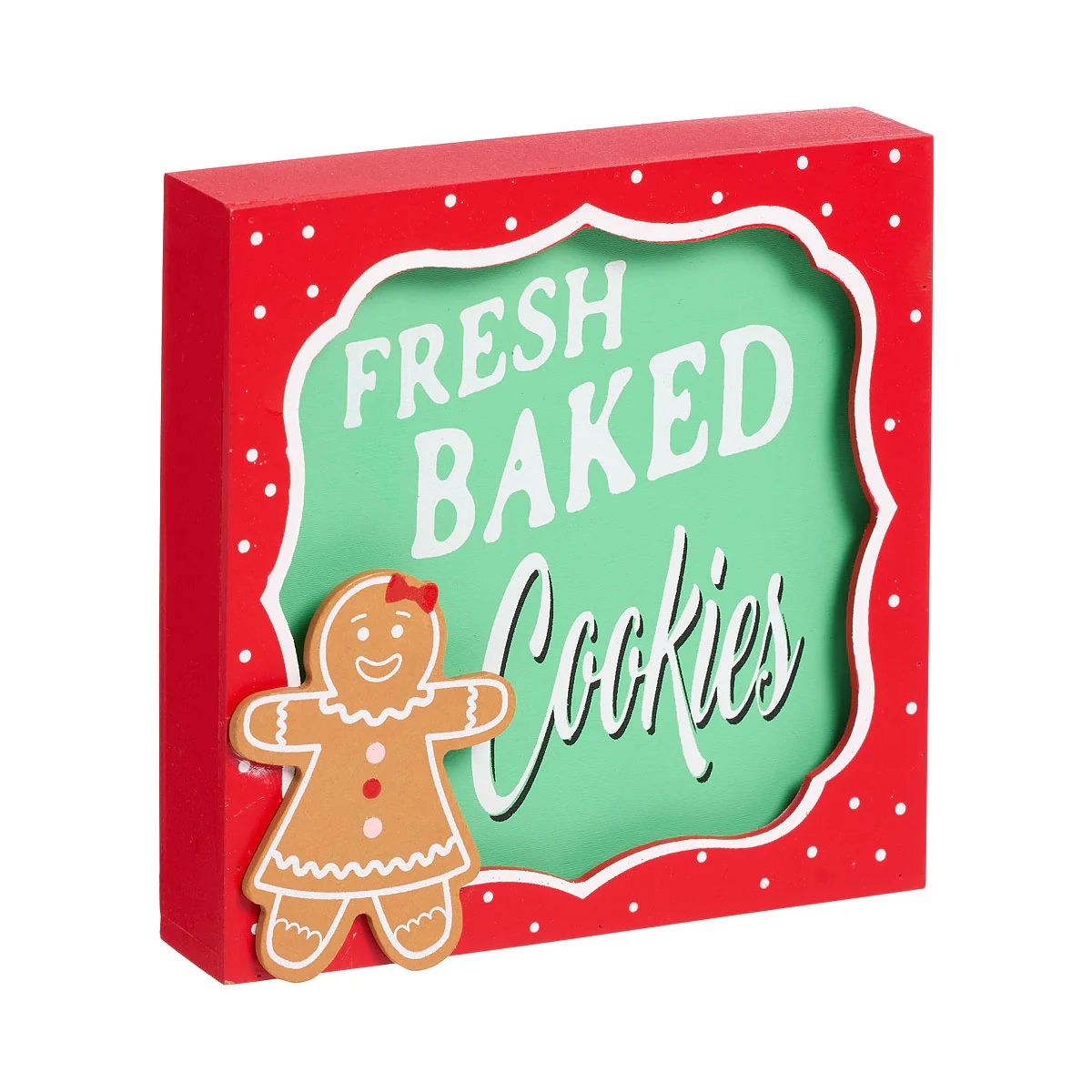 Christmas Retro Gingerbread Tabletop Plaque Assorted