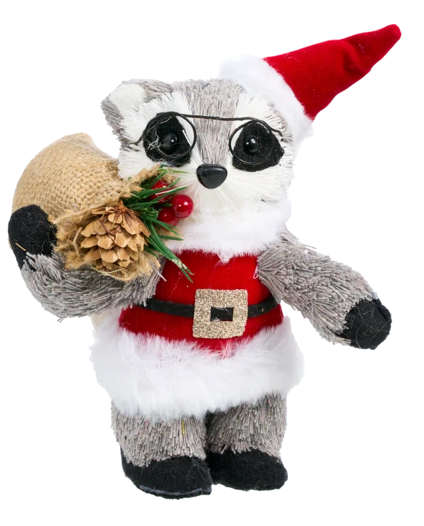 Christmas Straw Raccoon