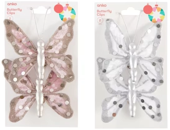 2 Pack Butterfly Clips - Assorted