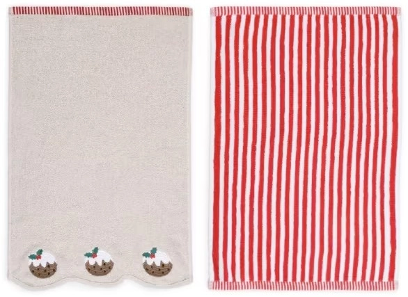 2 Pack Cotton Pudding Hand Towels