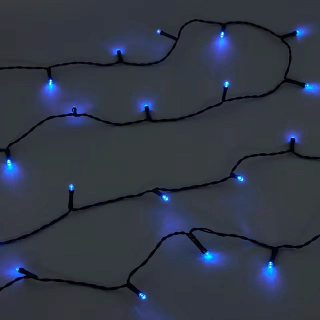 200 Solar Powered LED Blue String Lights