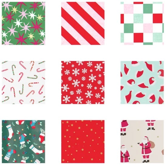 3 Pack 4m Christmas Roll Wrap - Assorted